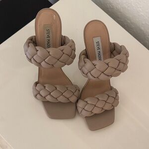 Steve Madden Women's Beige Braided Heels